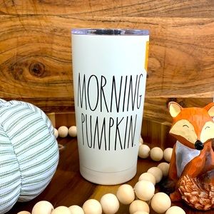 RAE DUNN MORNING PUMPKIN TUMBLER
